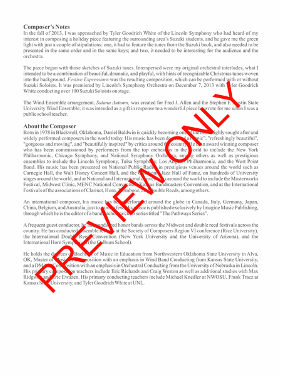 Festive Expressions Concert Band scores gallery preview page 3