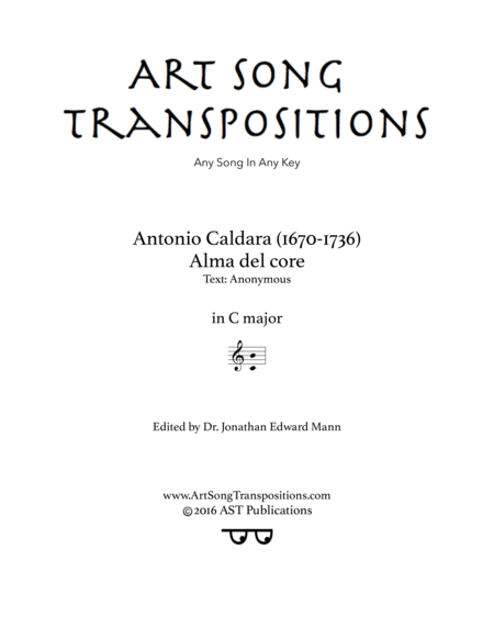 CALDARA: Alma del core (transposed to C major)