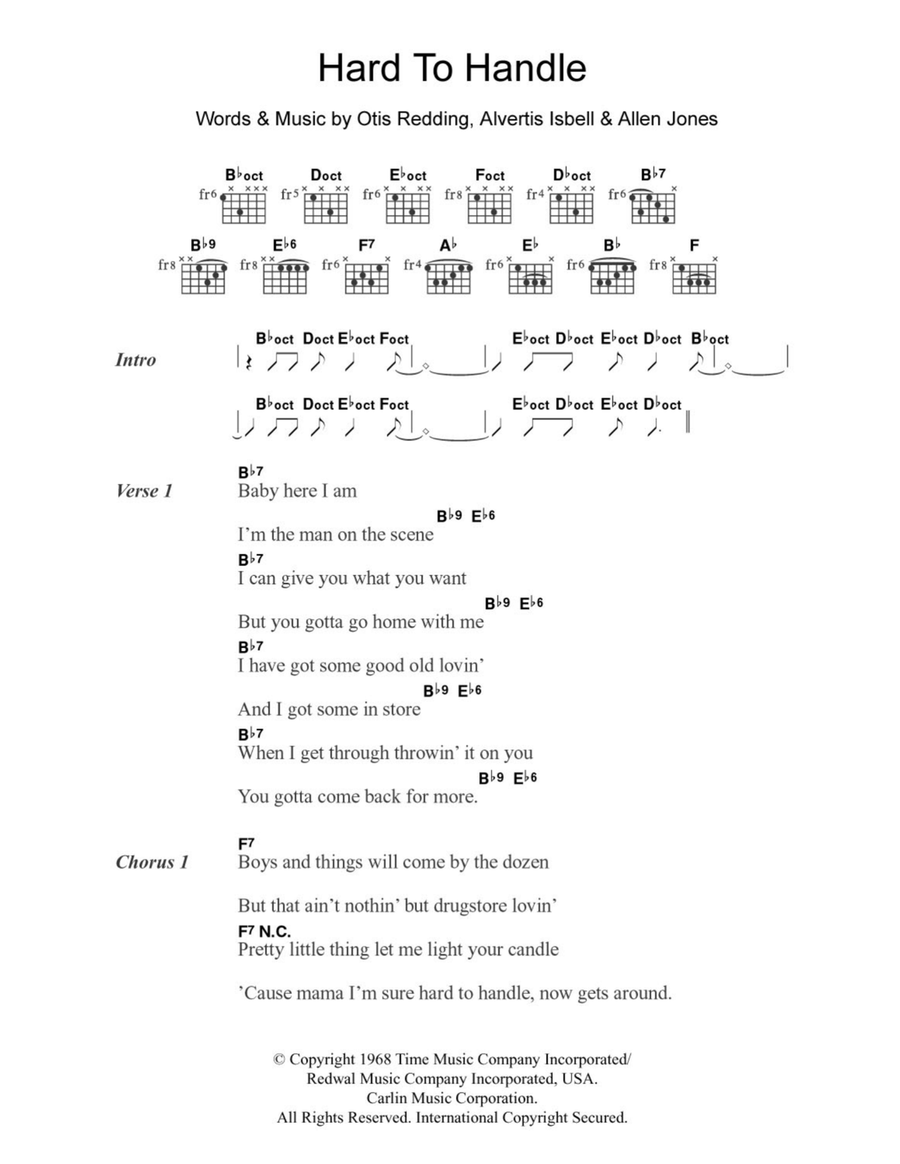 Hard To Handle Acoustic Guitar scores gallery preview page 1