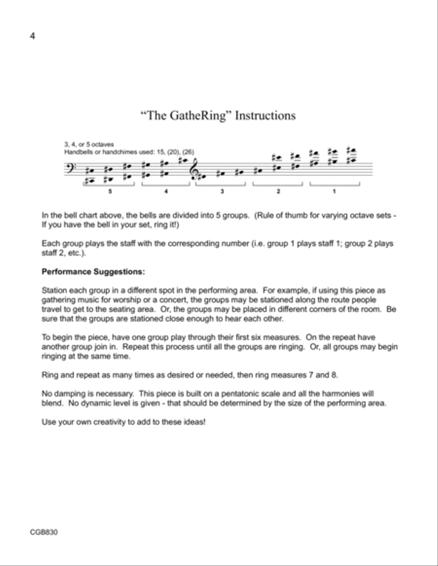 Spring Ring! (3-5 octaves) (Reproducible music for handbells or handchimes 5-Octaves scores gallery preview page 5