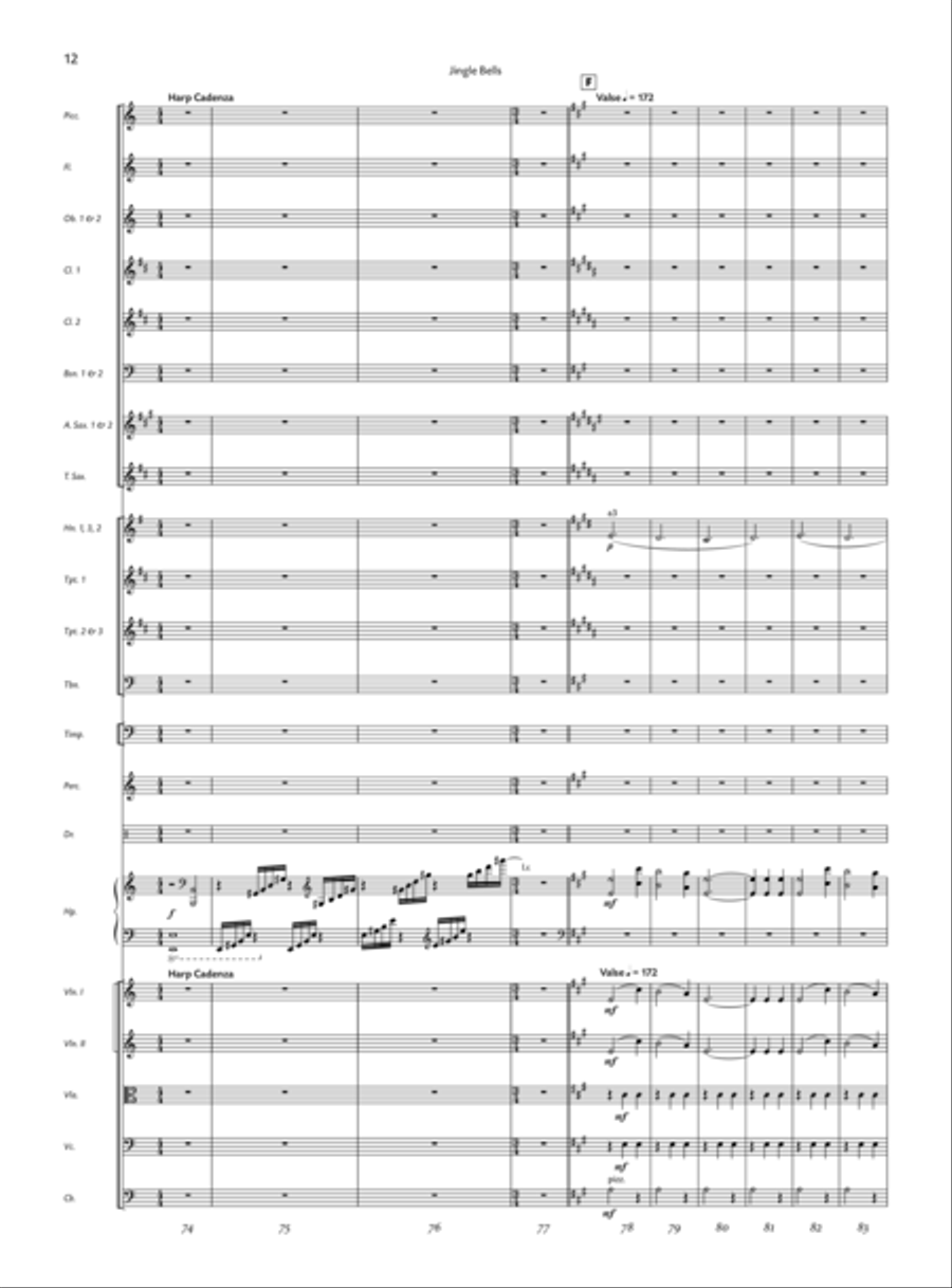 Jingle Bells by James Pierpont Full Orchestra - Sheet Music page 9