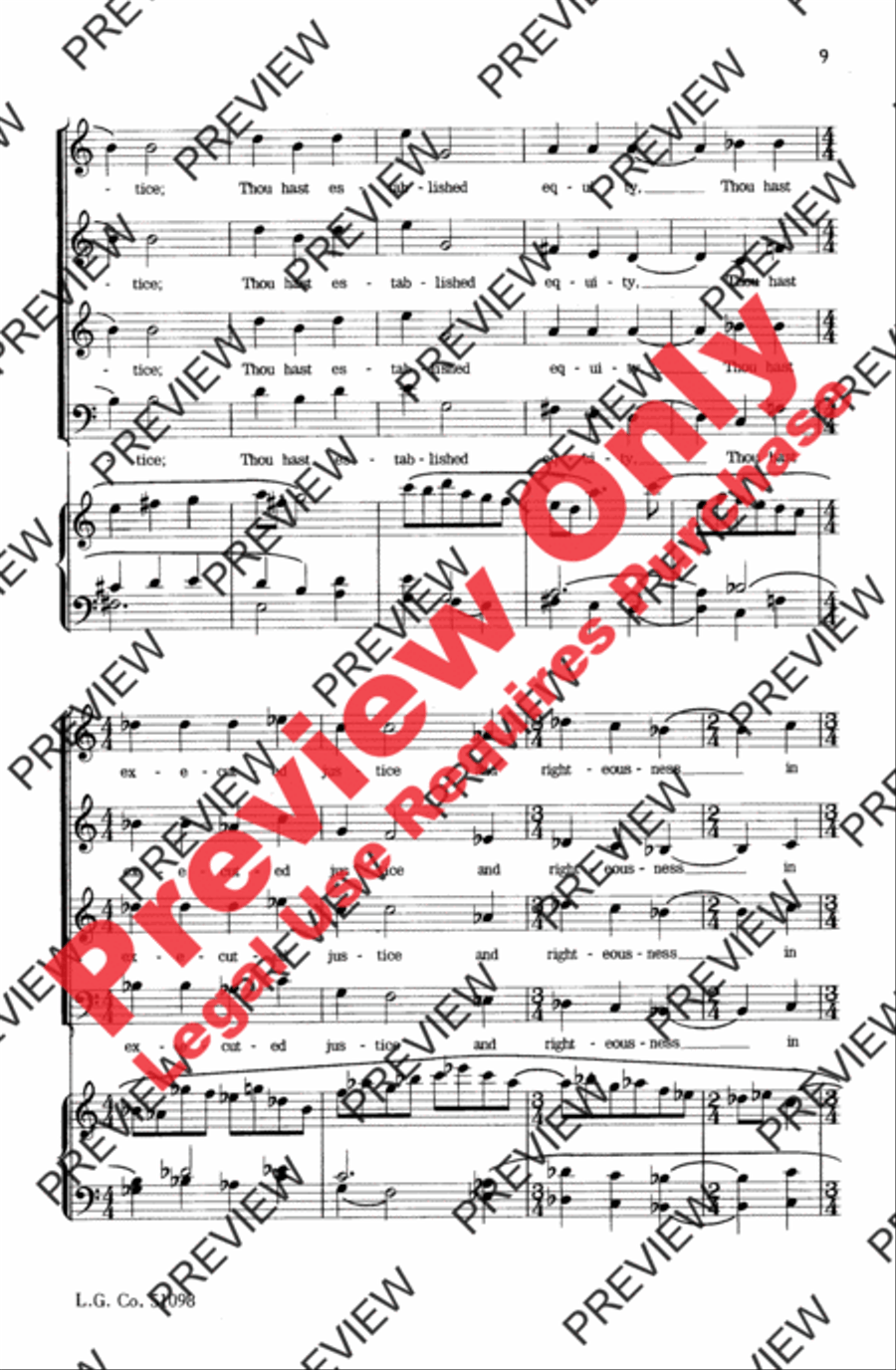 Two Psalm Motets 4-Part scores gallery preview page 9