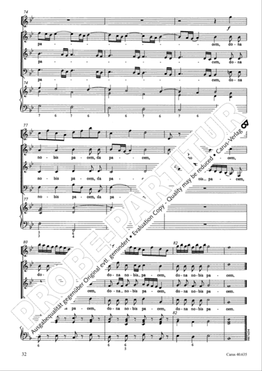 Missa civilis in B 3-Part scores gallery preview page 41