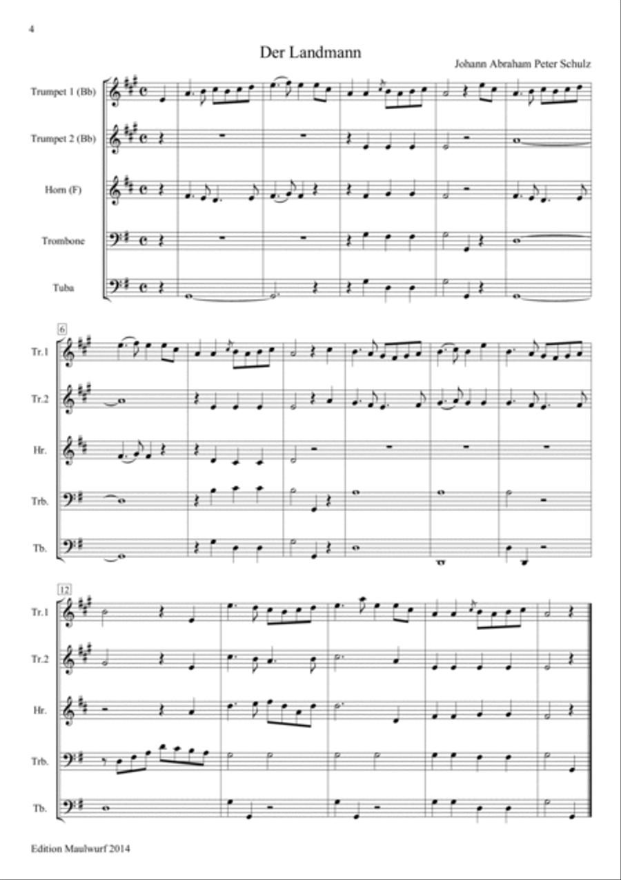 4 Songs 4 Songs Brass Quintet scores gallery preview page 6