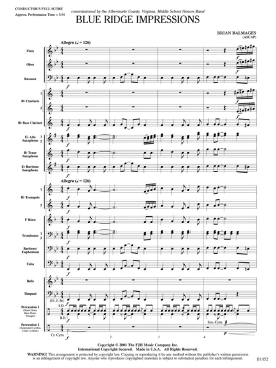 Blue Ridge Impressions: Score Concert Band scores gallery preview page 3