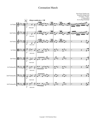 Coronation March (Db) (String Octet - 3 Violins, 2 Violas, 3 Cellos)