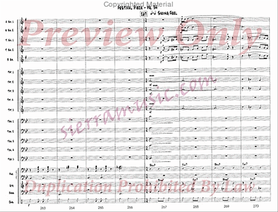 Festival Piece Big Band scores gallery preview page 35