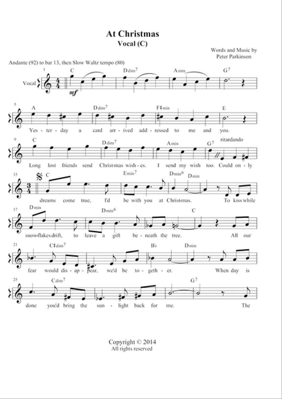 At Christmas At Christmas Piano, Vocal, Guitar scores gallery preview page 5