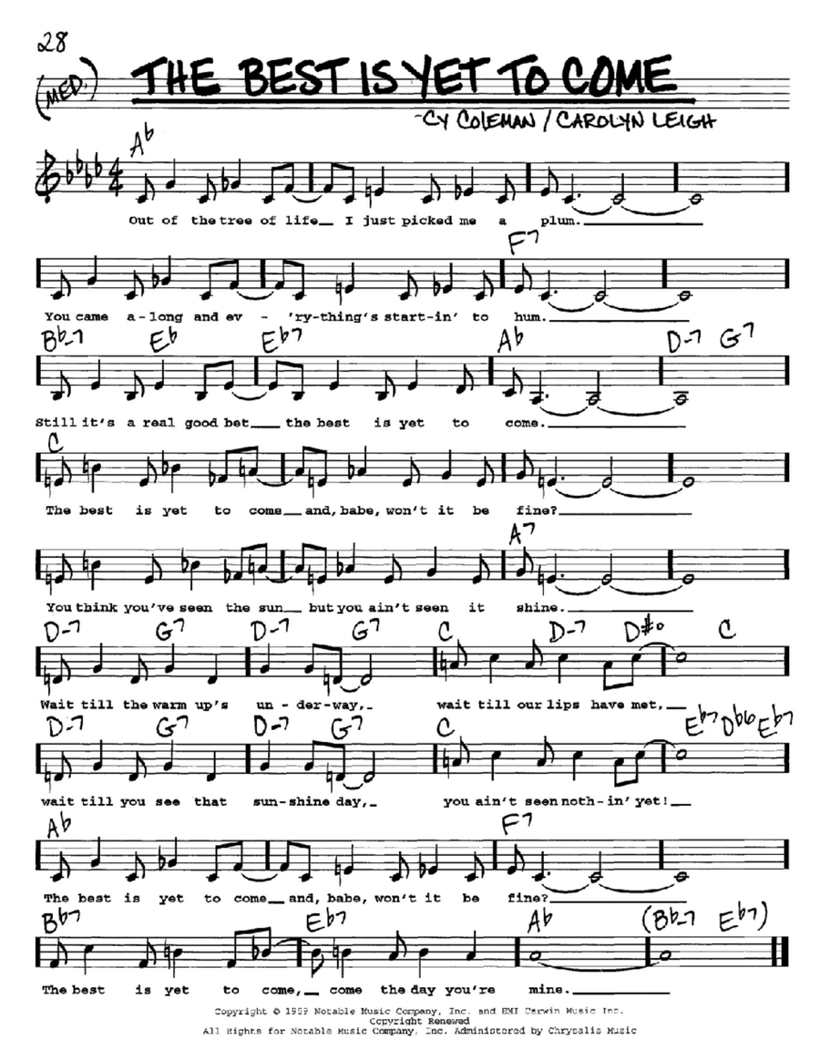 The Best Is Yet To Come Voice scores gallery preview page 1