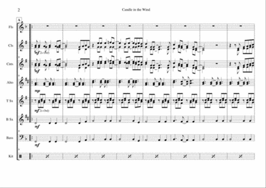 Candle In The Wind Large Ensemble scores gallery preview page 2