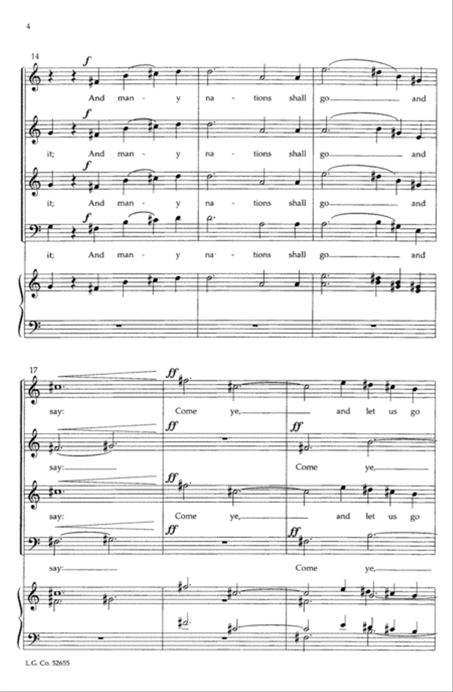 A Prophecy of Peace A Prophecy of Peace 4-Part scores gallery preview page 19
