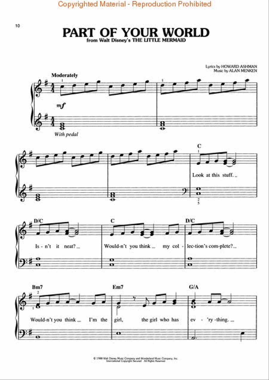 Disney's Princess Collection, Volume 1 Easy Piano scores gallery preview page 3