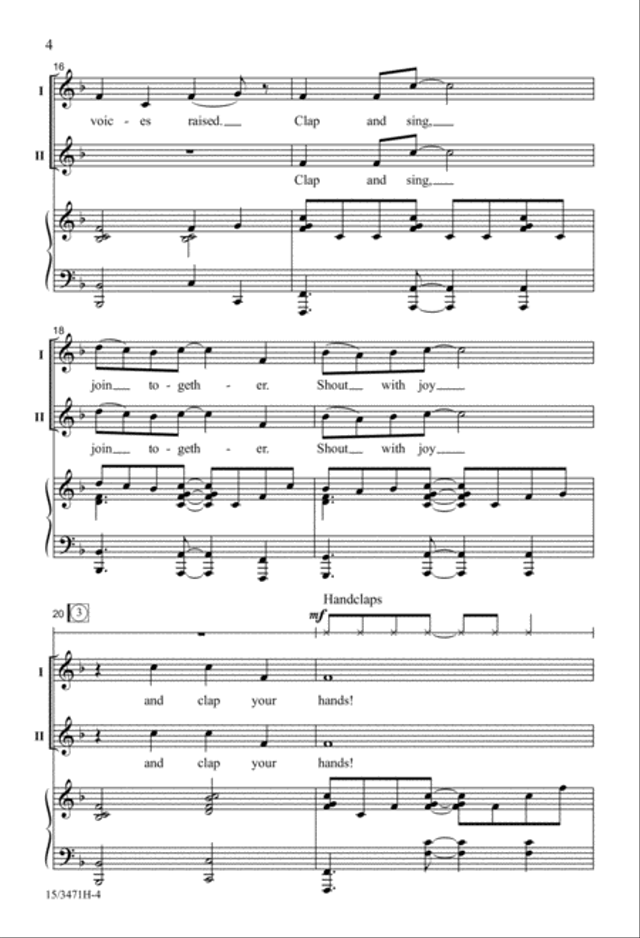 Clap and Sing, Join Together! 2-Part scores gallery preview page 4