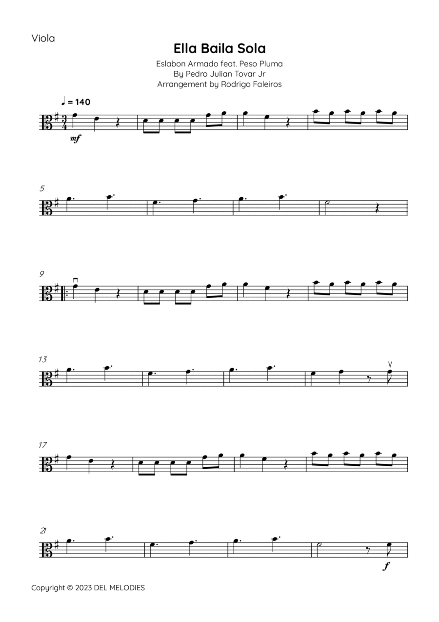 Ella Baila Sola Ella Baila Sola Viola Solo scores gallery preview page 1