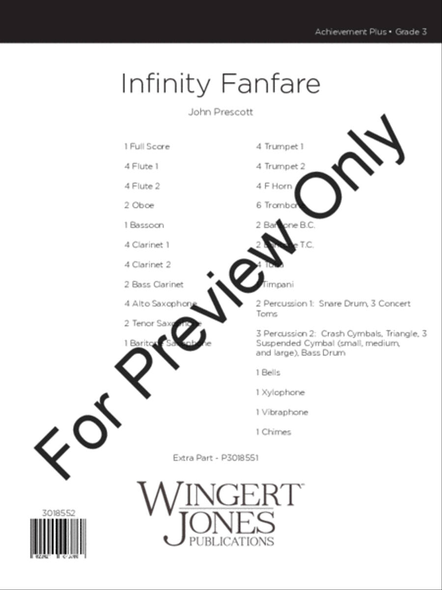 Infinity Fanfare (Score) Concert Band scores gallery preview page 2