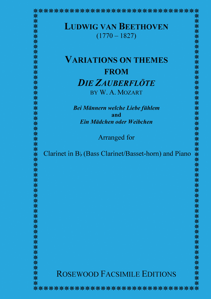 Two sets of Variations on Themes from the 'Magic Flute' (Mozart, W.A.) image number null