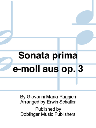 Sonata prima e-moll aus op. 3