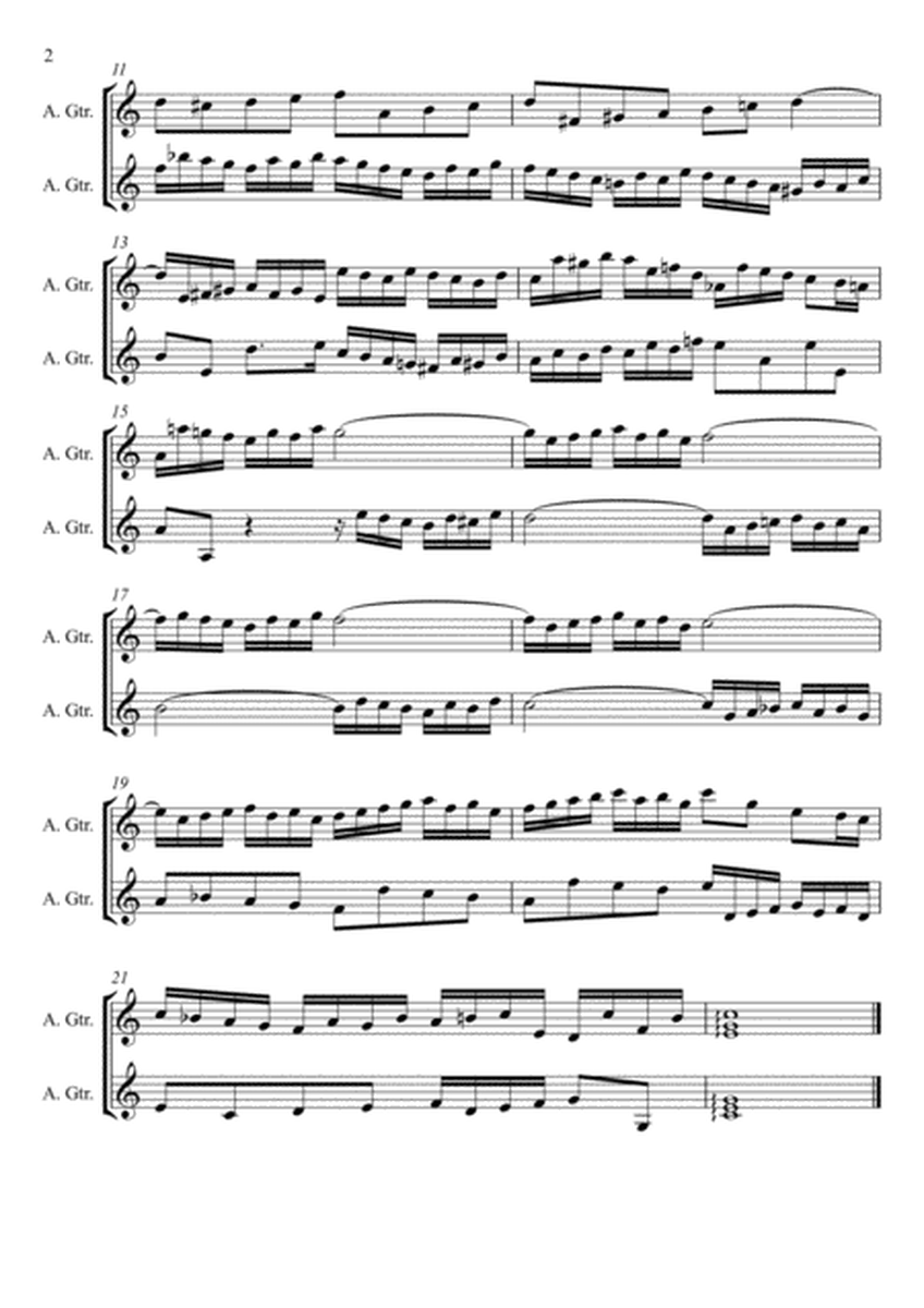 Johann Sebastian Bach - Invention No.1 (Guitar duet) image number null