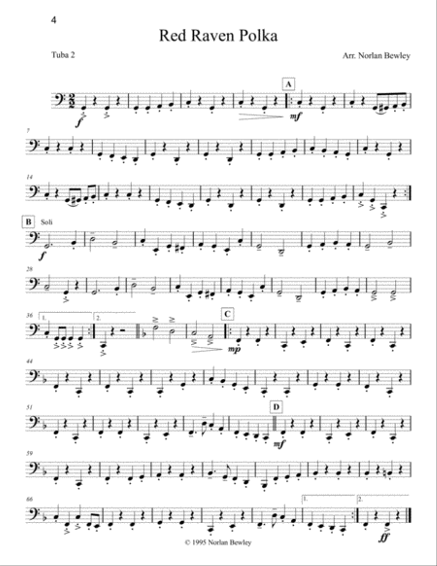 Octubafest Tuba 2 Bass Clef Part Book - Tuba/Euphonium Quartet image number null