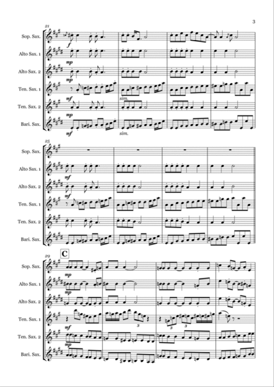 Lady Madonna Woodwind Ensemble scores gallery preview page 3