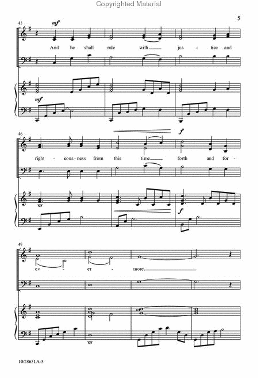 For Unto Us a Child is Born 3-Part scores gallery preview page 6
