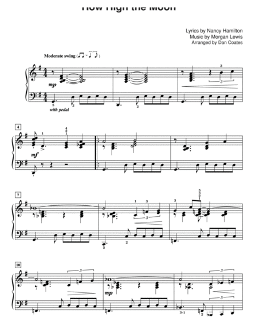 Dan Coates Popular Piano Library -- Timeless Standards Piano Solo scores gallery preview page 4