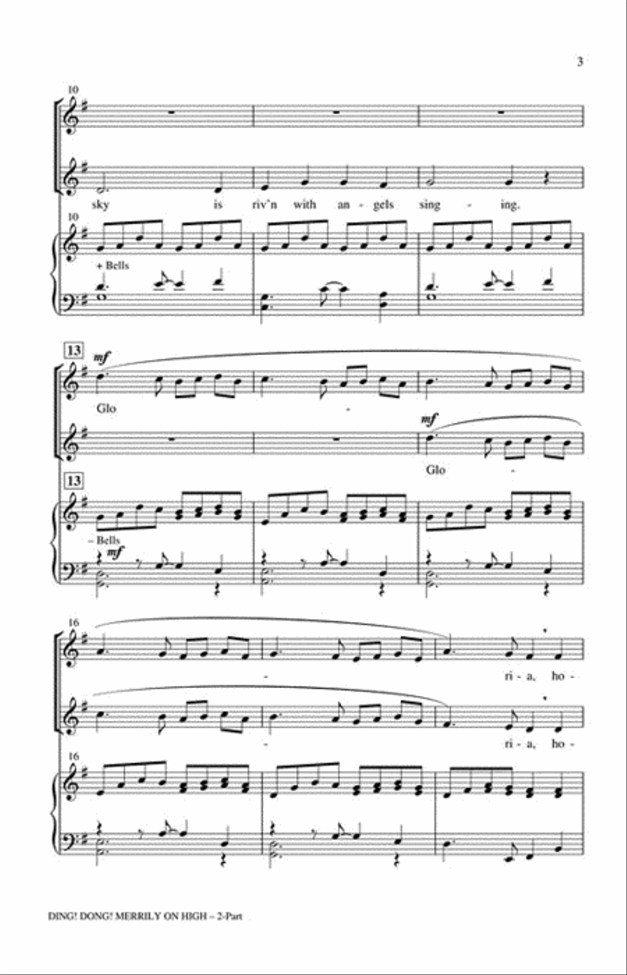 Ding Dong! Merrily on High 2-Part scores gallery preview page 3