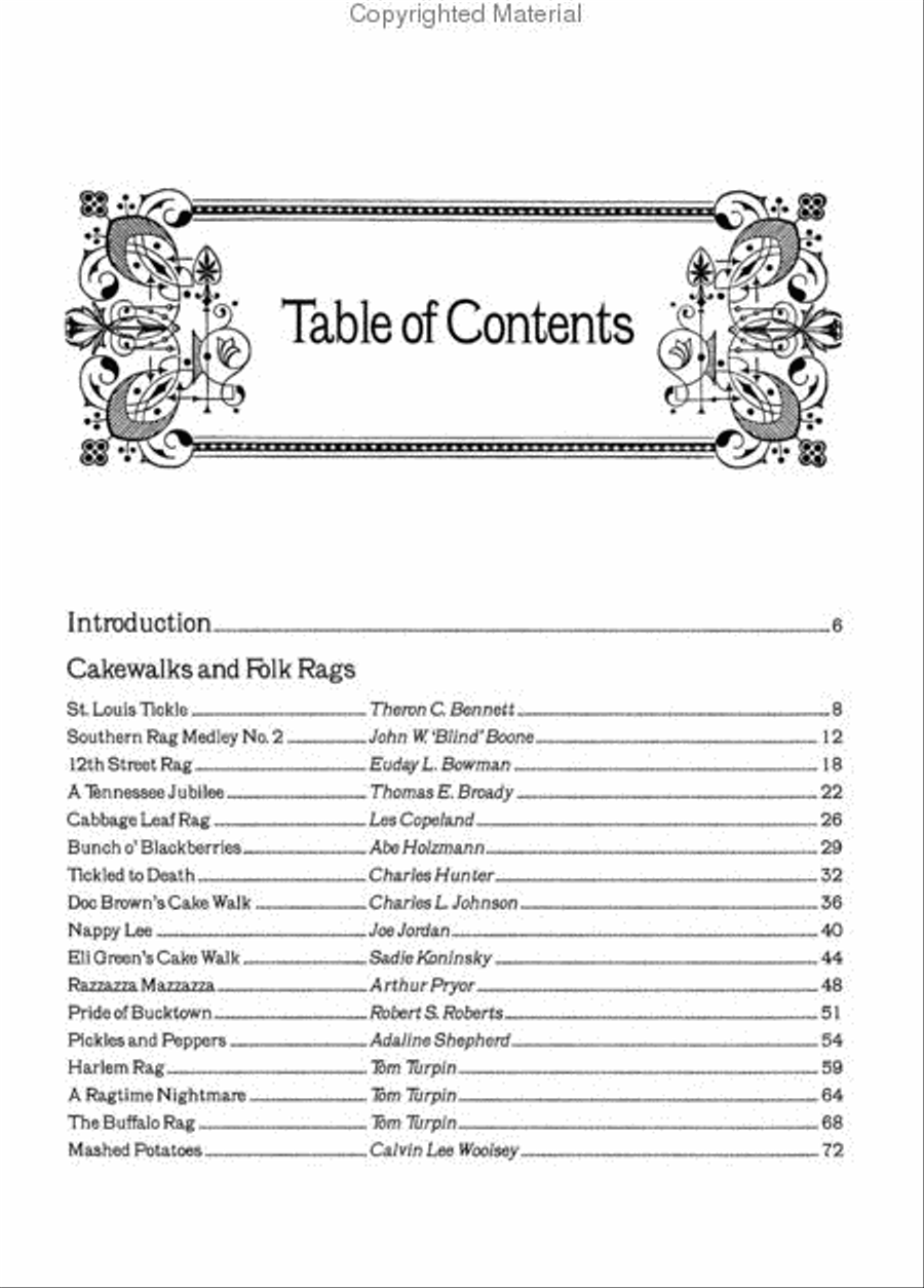 The Library of Ragtime and Early Blues Piano Piano Solo scores gallery preview page 2