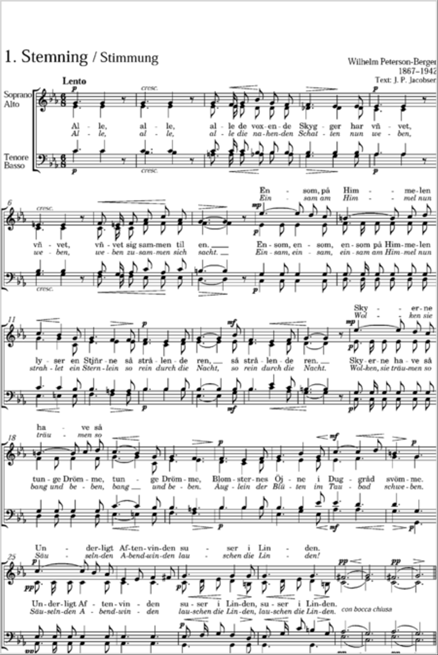 Peterson-Berger: 8 Sanger Choir scores gallery preview page 18