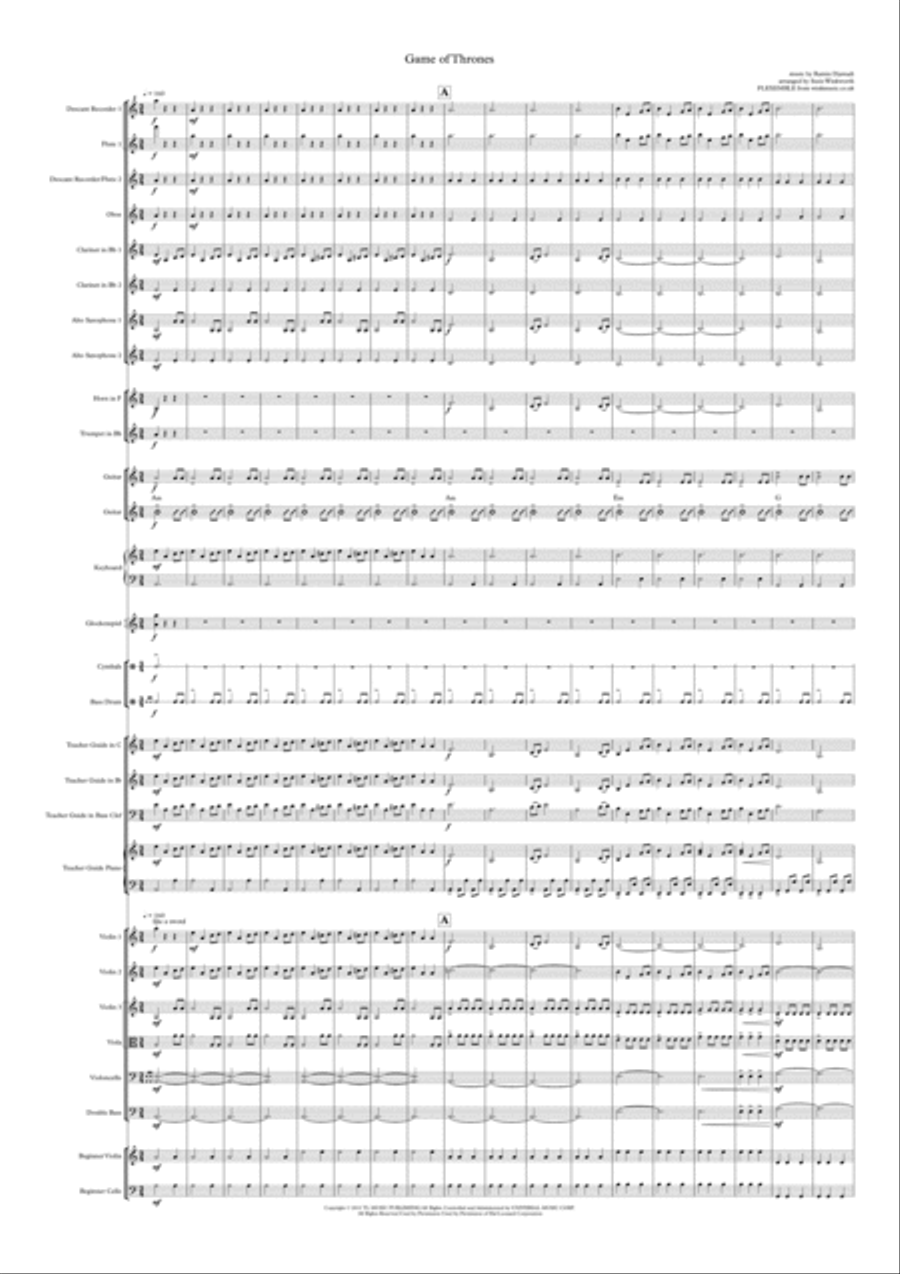 Game Of Thrones Percussion Ensemble scores gallery preview page 3