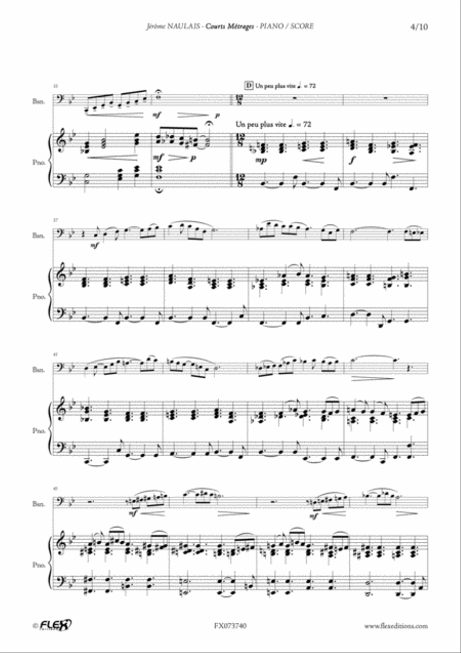 Courts Metrages Bassoon scores gallery preview page 4