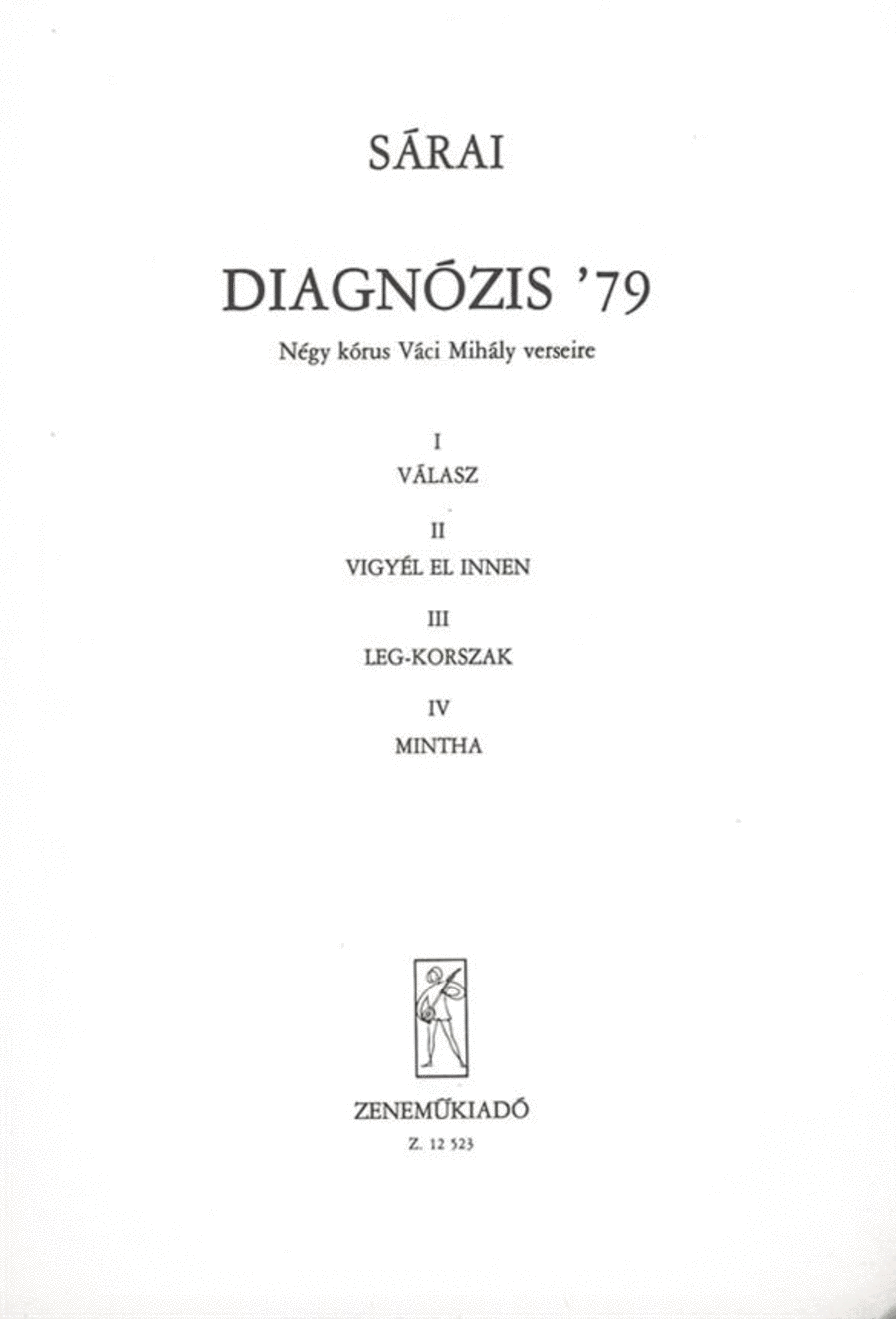 Diagnózis'79 Diagnózis'79 A Cappella scores gallery preview page 1