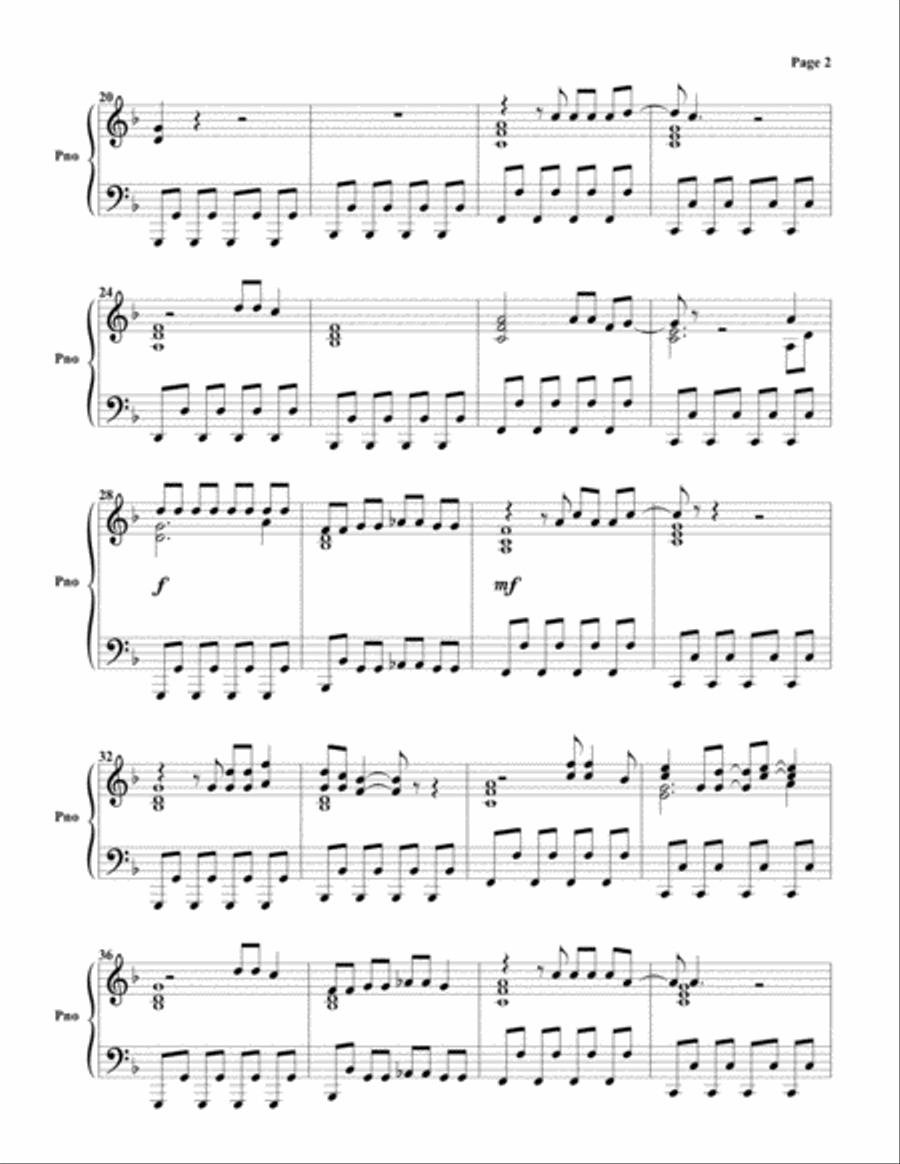 Tonight She Comes Tonight She Comes Piano Solo scores gallery preview page 2