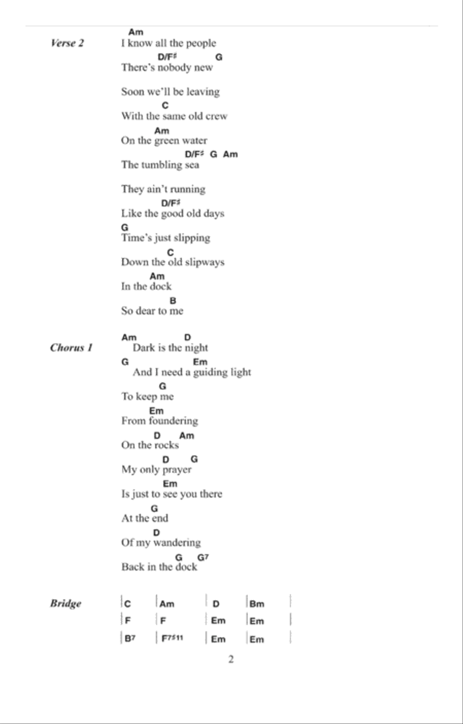 The Trawlerman's Song The Trawlerman's Song Acoustic Guitar scores gallery preview page 2