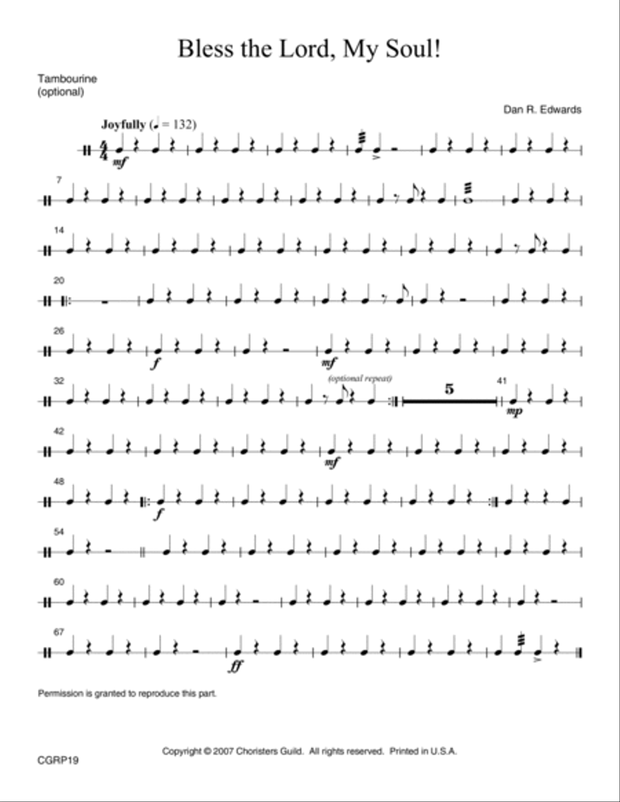 Bless the Lord, My Soul! Reproducible Instrumental Parts Voice scores gallery preview page 4
