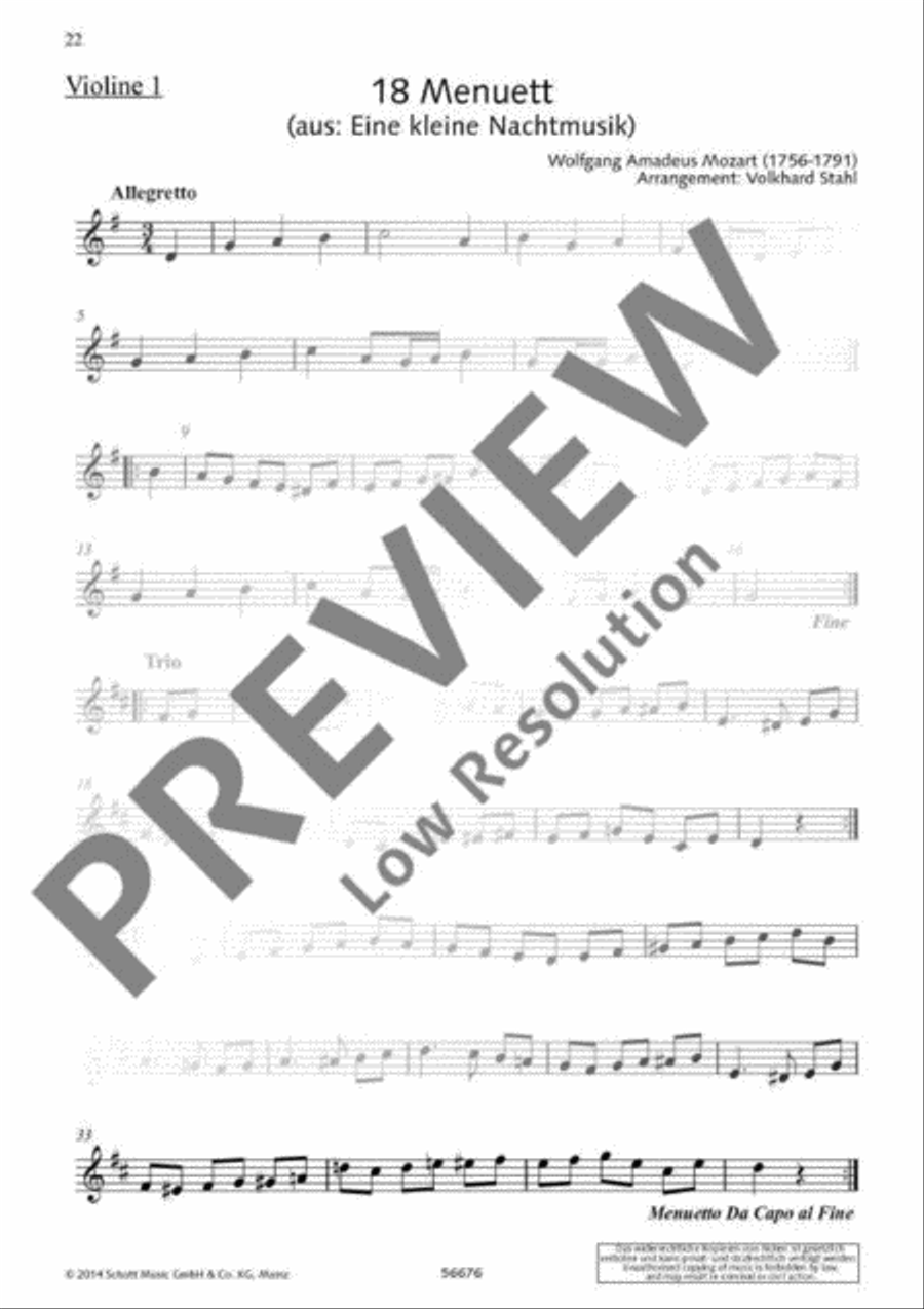 Eine kleine Nachtmusik Bassoon scores gallery preview page 19