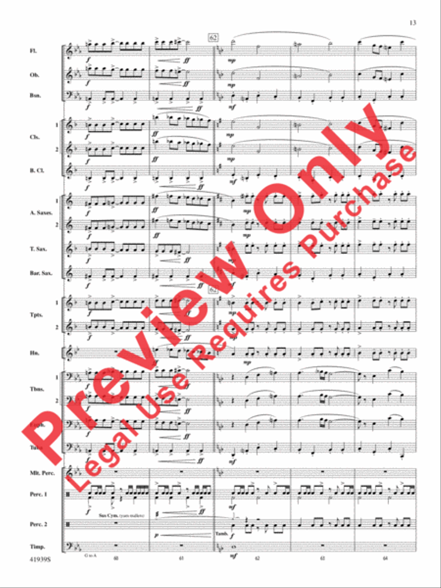 Storm Warning! Concert Band scores gallery preview page 14