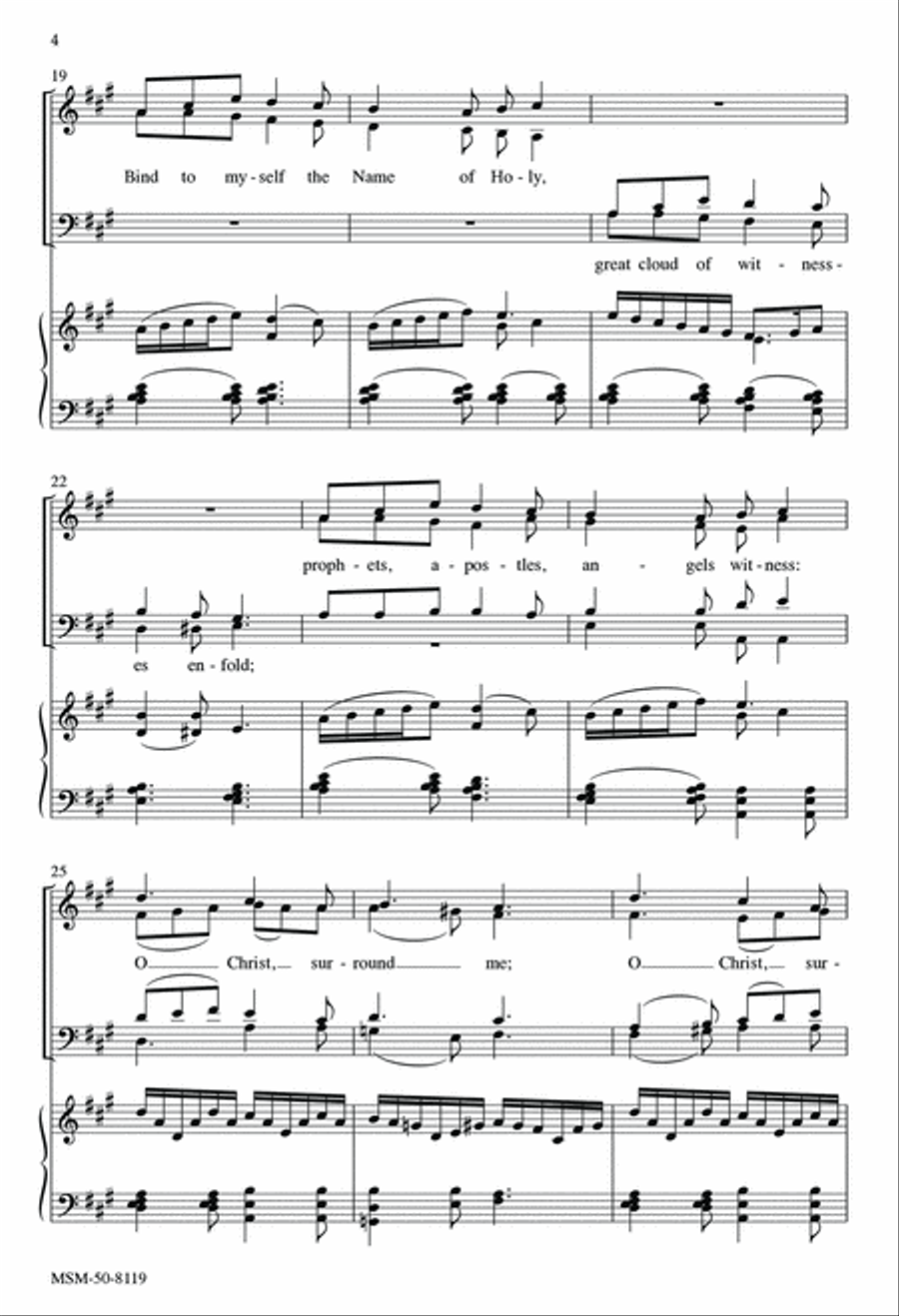O Christ, Surround Me 4-Part scores gallery preview page 4