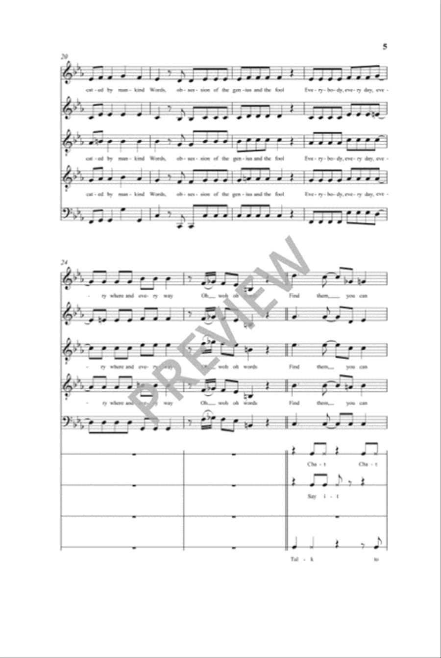 Words Choir scores gallery preview page 4