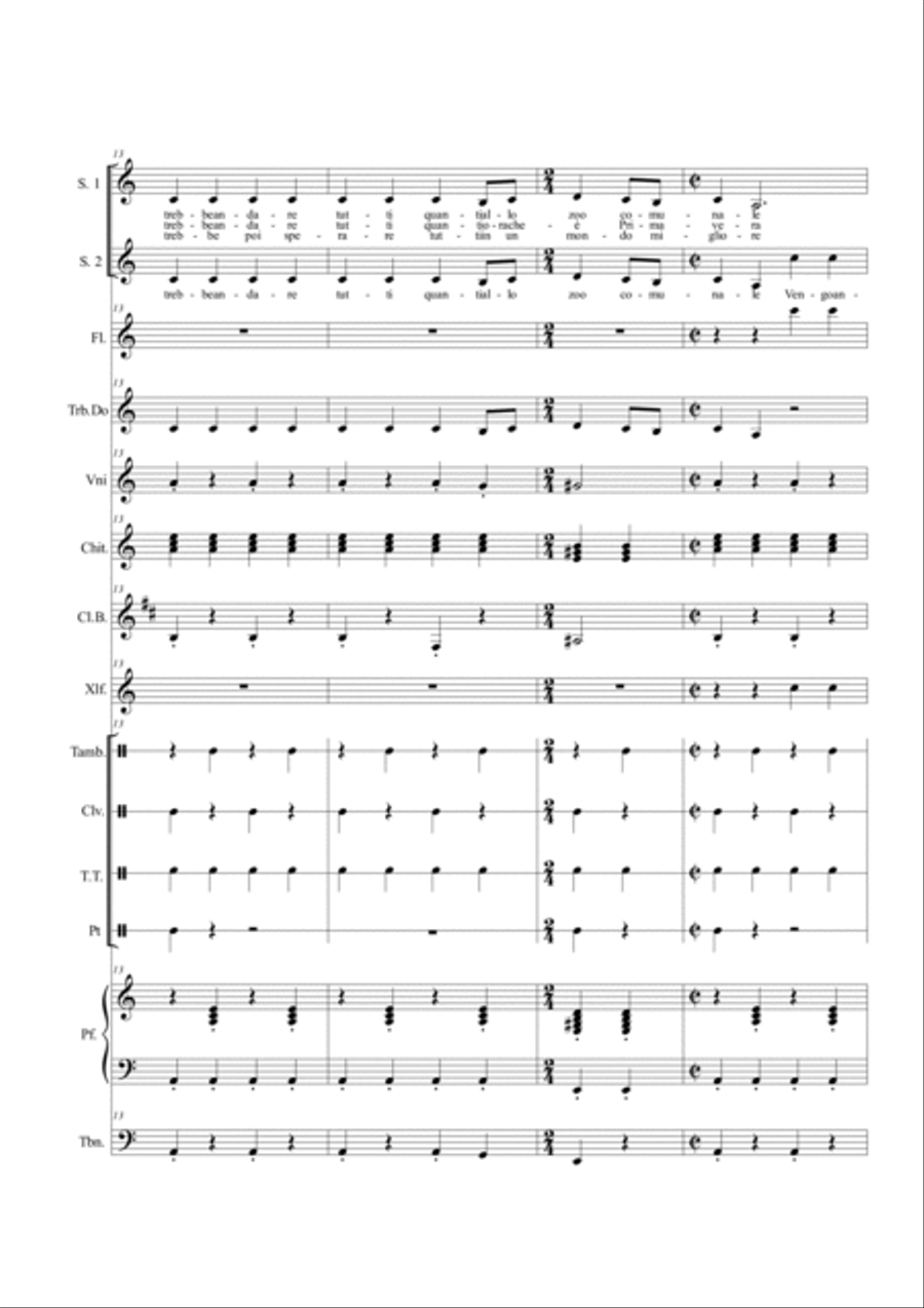 Vengo anch'io Full Orchestra scores gallery preview page 4