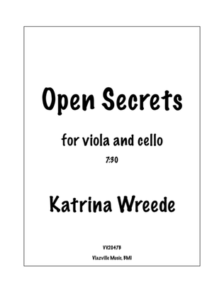 Book cover for Open Secrets-for Viola and Cello Duo
