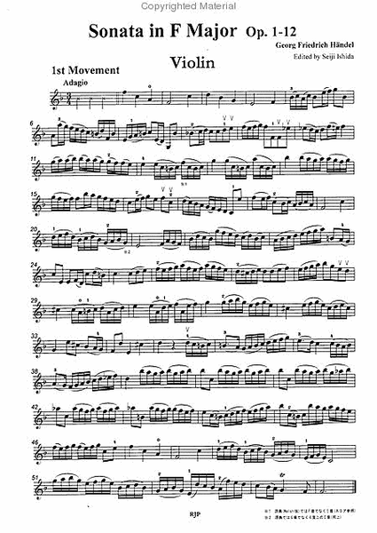 Sonata in F Major, Op. 1-12