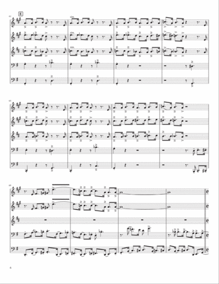 St. Louis Blues - Full Score Brass Quintet scores gallery preview page 6