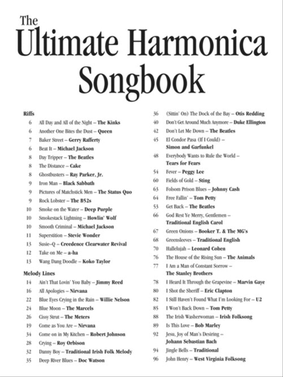 The Ultimate Harmonica Songbook Harmonica scores gallery preview page 2