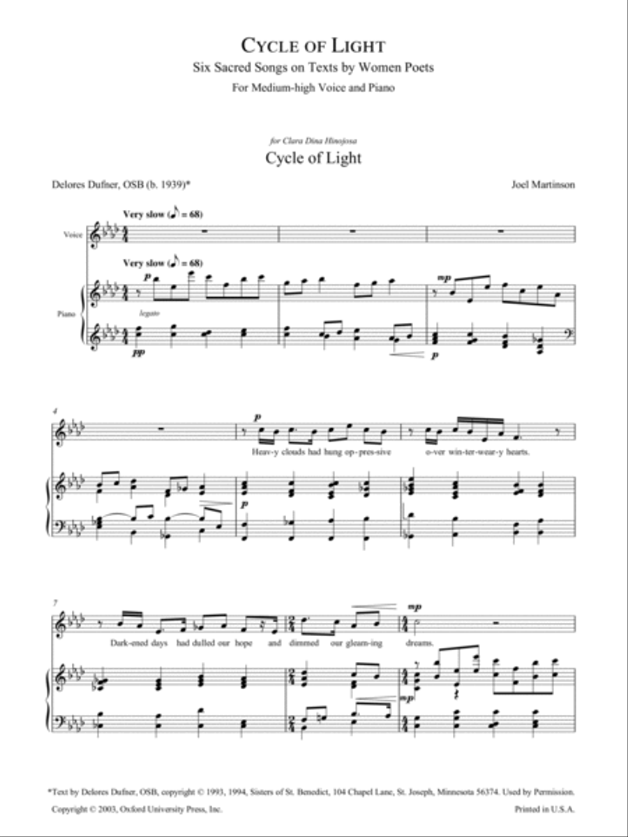 Cycle of light High Voice scores gallery preview page 2
