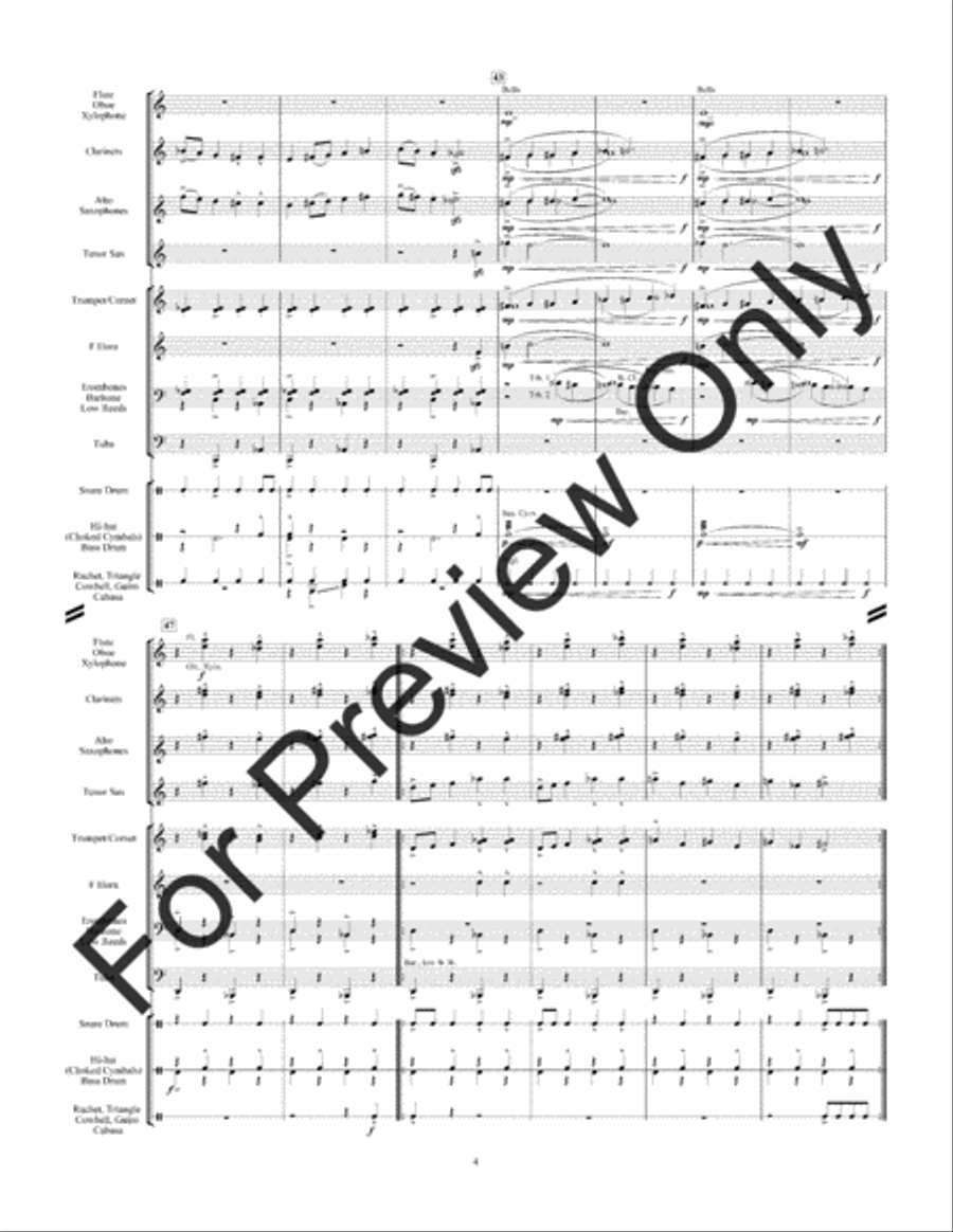 Cluster Fluster Bluster March (Score) Concert Band scores gallery preview page 7