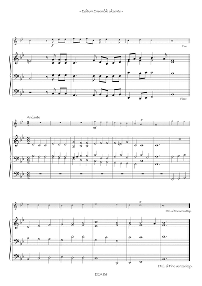 Suite from „Fünfstimmig blasende Musik" Version in Bb and D - arrangement for trumpet and organ