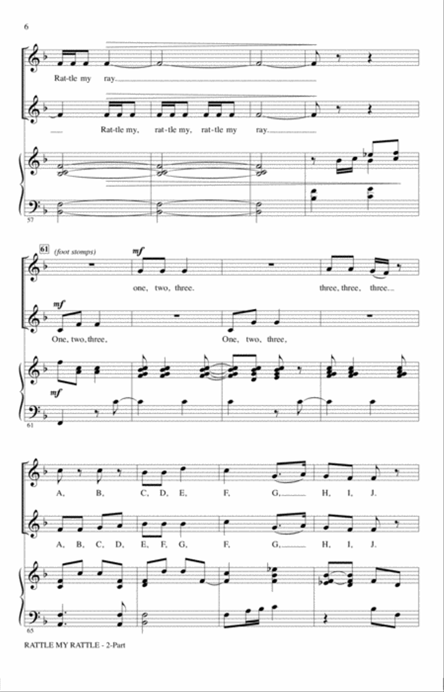 Rattle My Rattle (arr. Susan Brumfield) 2-Part scores gallery preview page 5