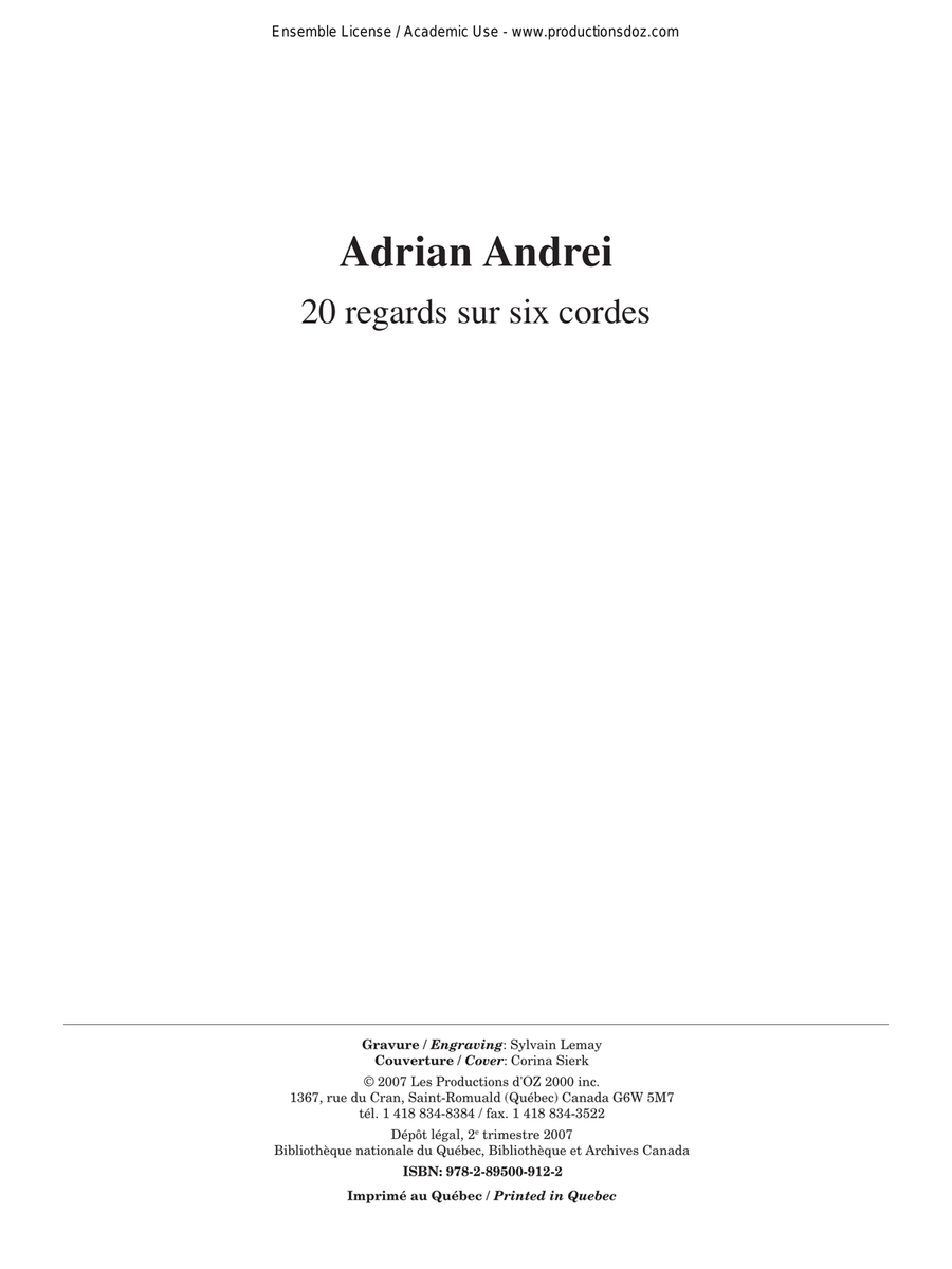 20 regards sur six cordes