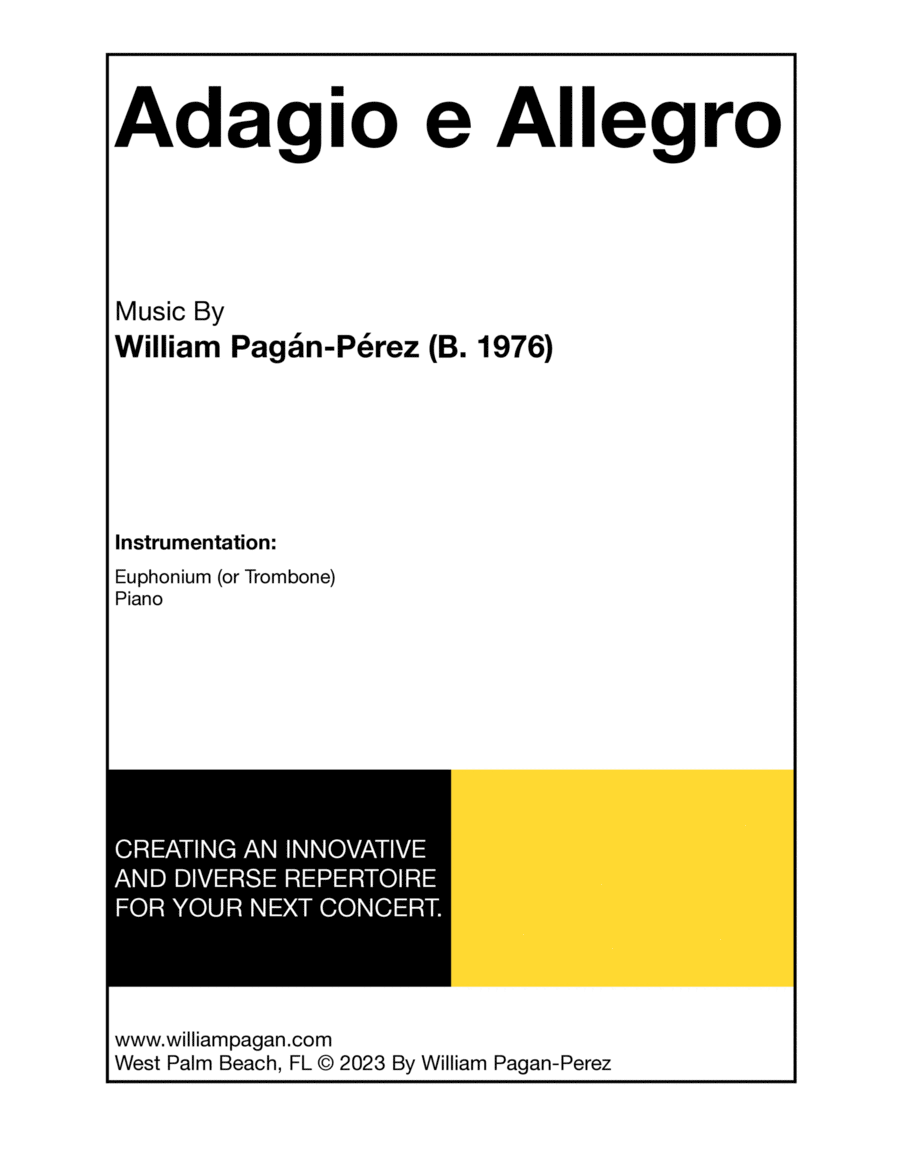 Adagio e Allegro Adagio e Allegro Euphonium scores gallery preview page 1